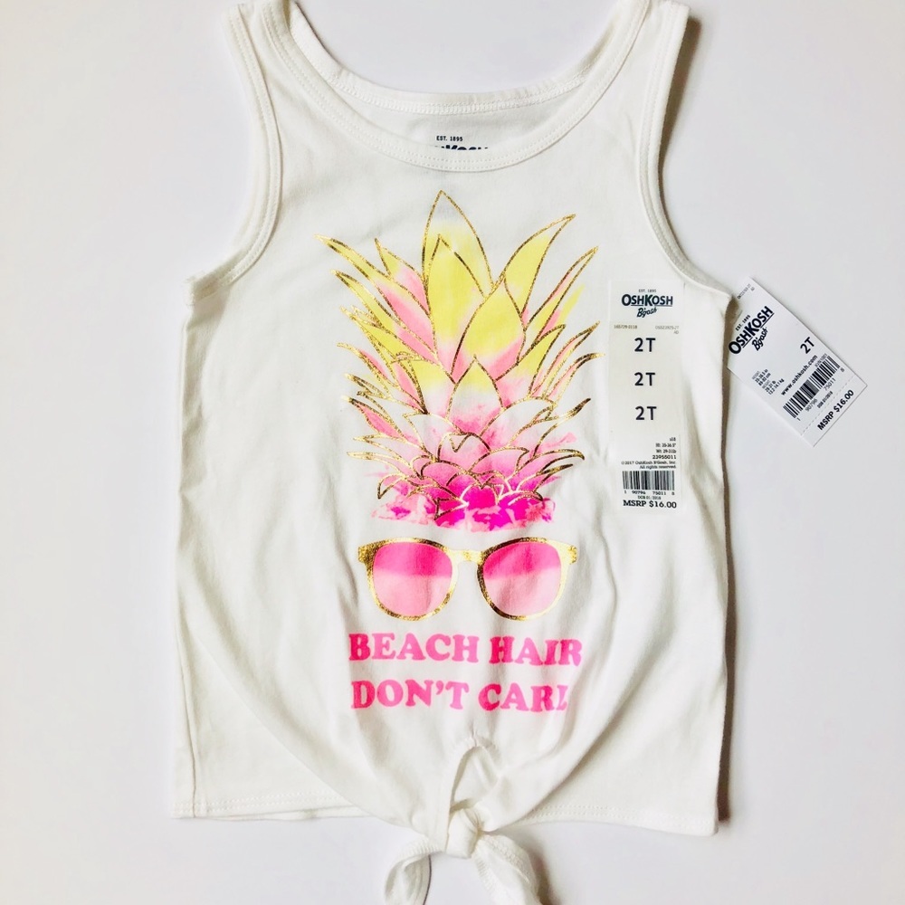 Osh Kosh Girls Fashion Cotton Top-Size 2T/NWT